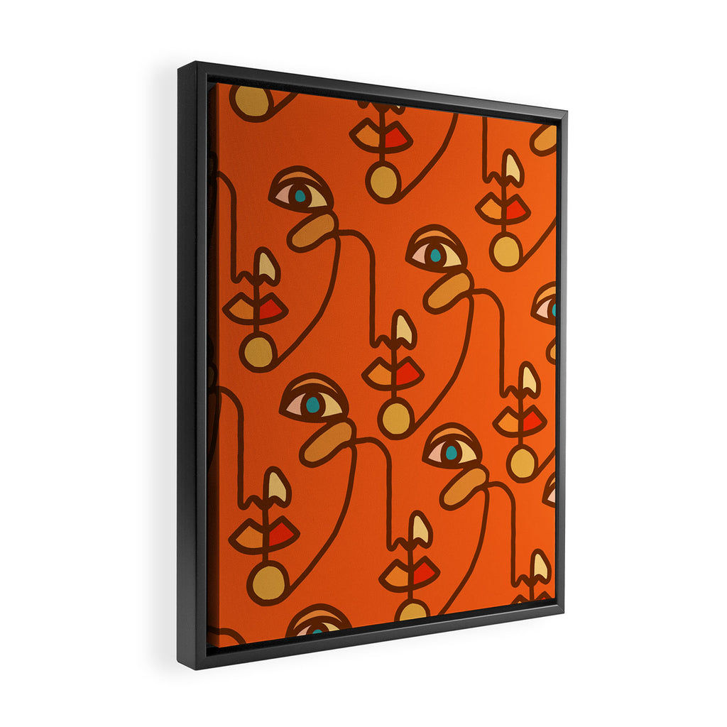 Multi Faced Sienna Framed Canvas Print Gallery Image 2