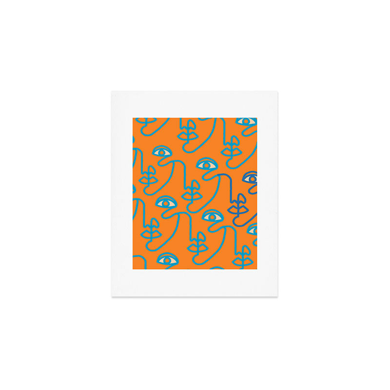 Multi Faced Tangerine Art Print Gallery Image 1