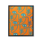 Multi Faced Tangerine Framed Canvas Print Gallery Image 6