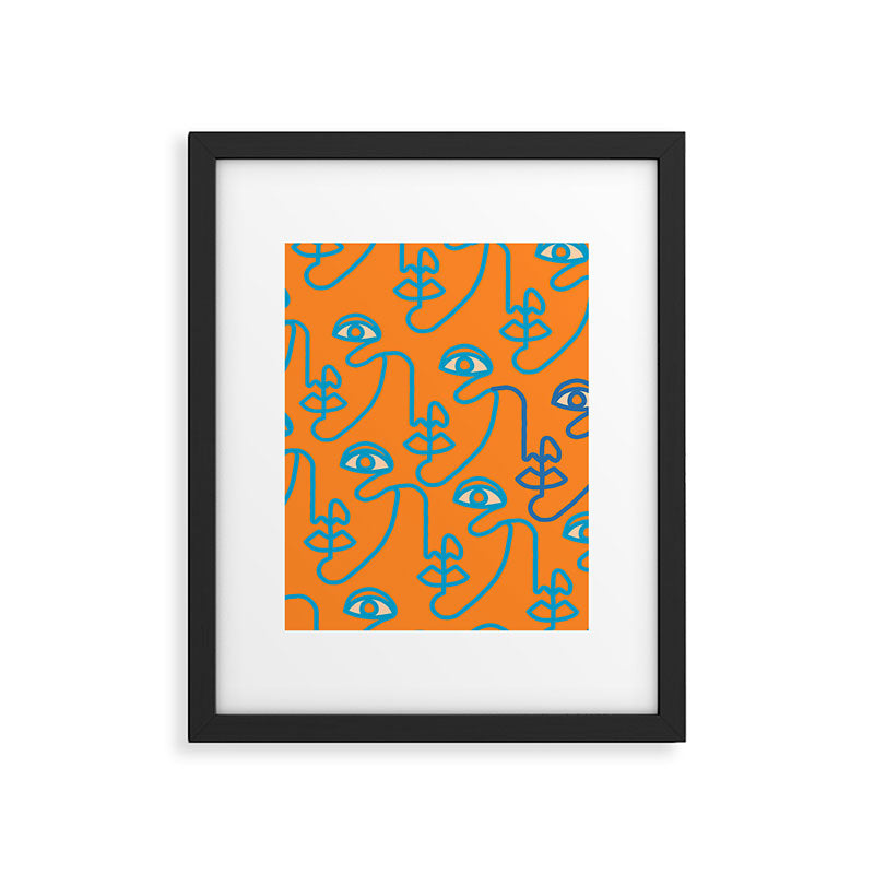 Multi Faced Tangerine Framed Art Print Gallery Image 5