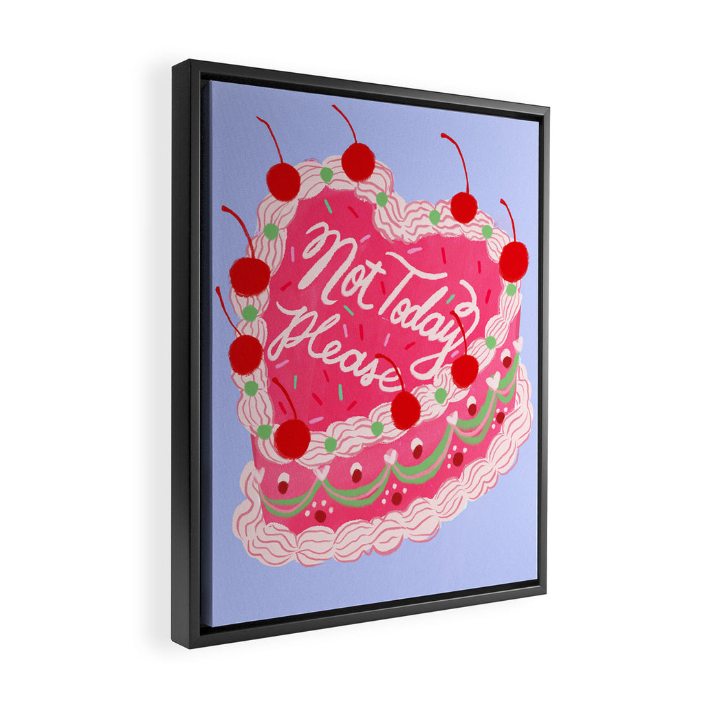 Not Today Please Framed Canvas Print Gallery Image 2