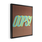 Oops Again Inspired by PANTONE 17 1230 Mocha Mousse Framed Canvas Print Gallery Image 2