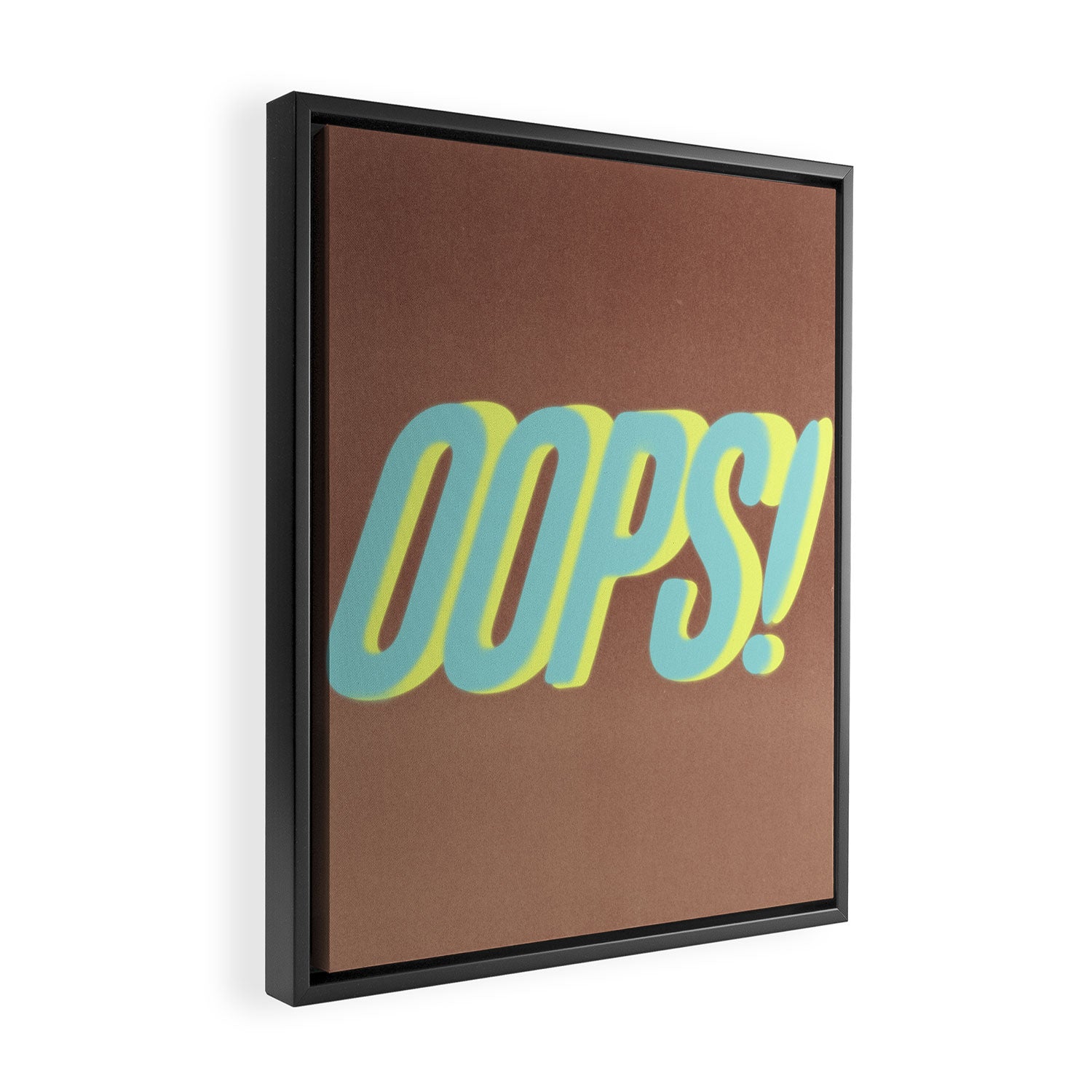 Oops Again Inspired by PANTONE 17 1230 Mocha Mousse Framed Canvas Print Gallery Image 2