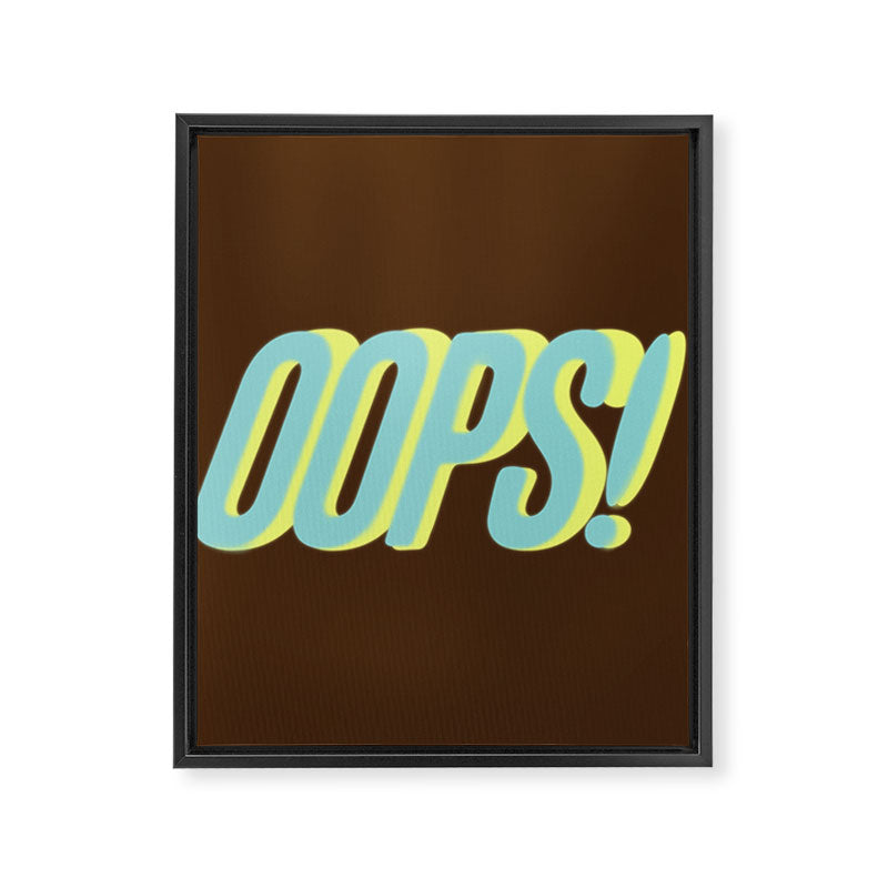 Oops Framed Canvas Print Gallery Image 6