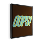 Oops Framed Canvas Print Gallery Image 2