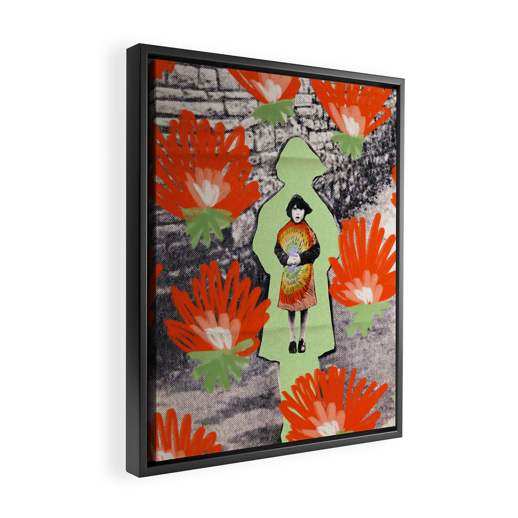 Protect the Flowers Framed Canvas Print Gallery Image 2