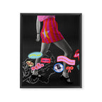 Vroom Vroom, Girl! Framed Canvas Print Gallery Image 6