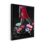 Vroom Vroom, Girl! Framed Canvas Print Gallery Image 2