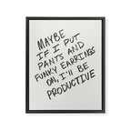 Working from Home Framed Canvas Print Gallery Image 6