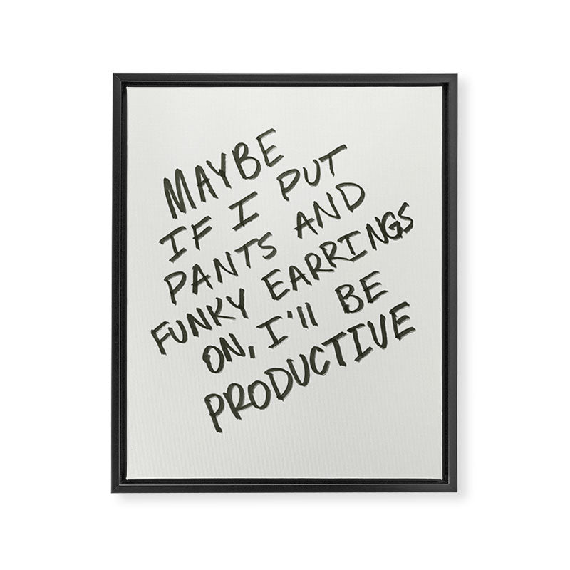 Working from Home Framed Canvas Print Gallery Image 6