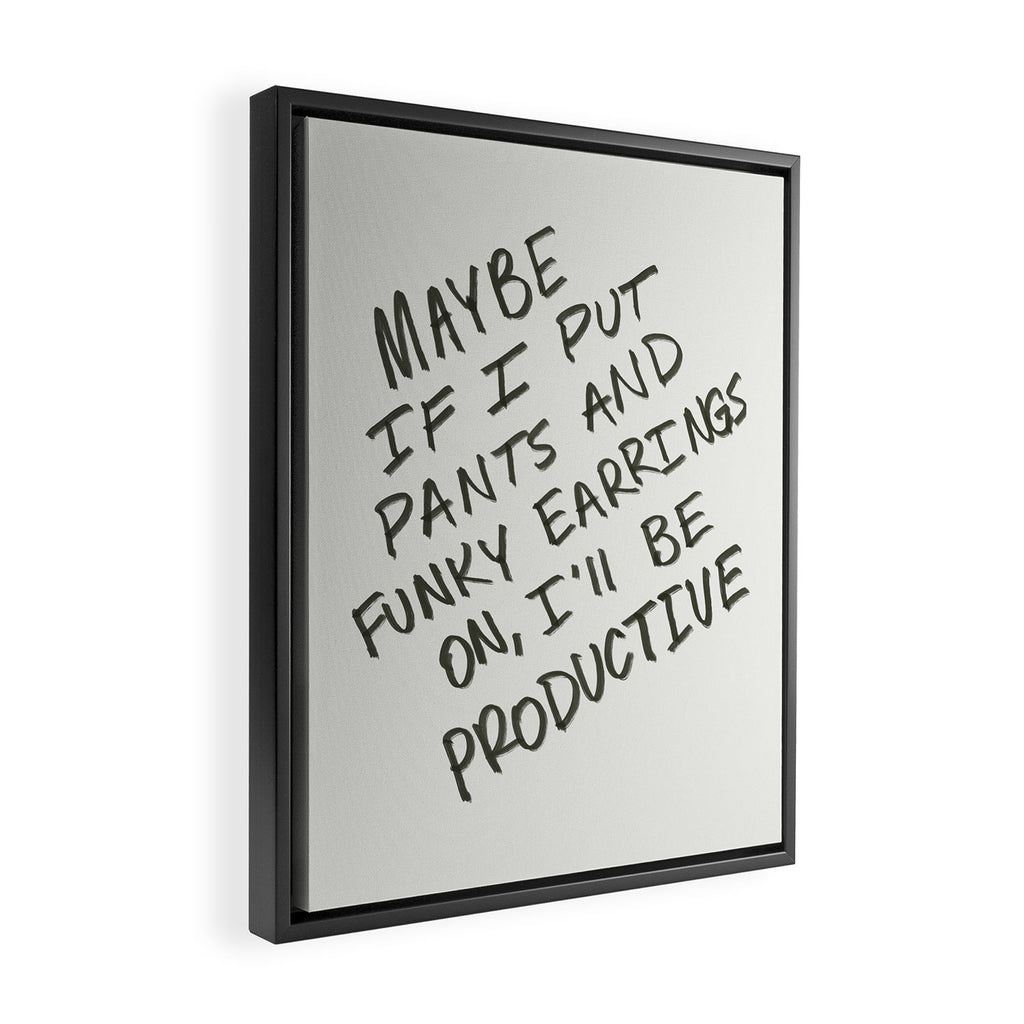 Working from Home Framed Canvas Print Gallery Image 2