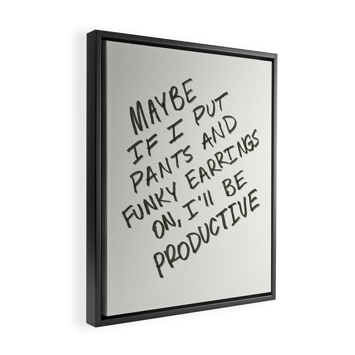 Working from Home Framed Canvas Print Gallery Image 2