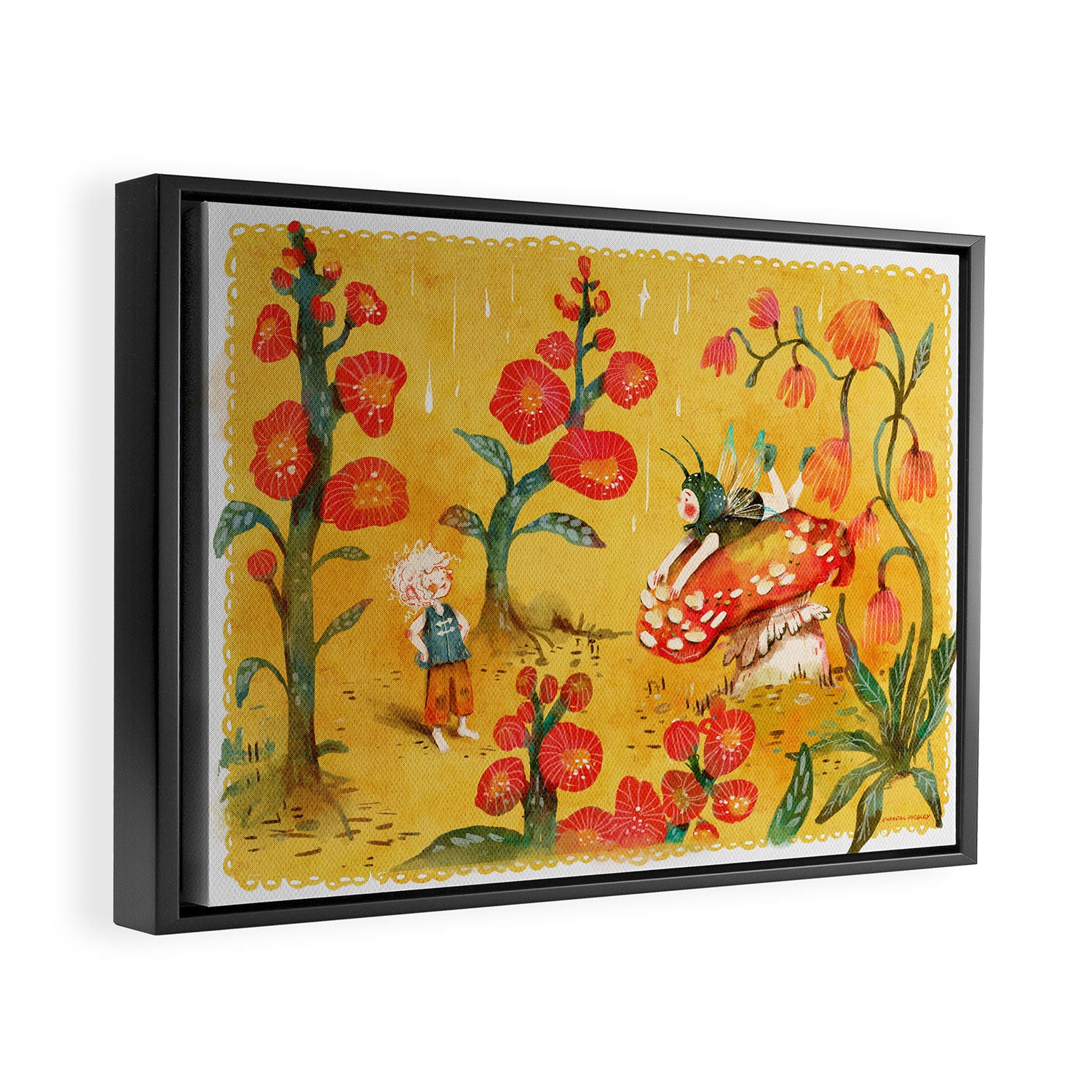Advice From a Caterpillar - Alice in Wonderland Framed Canvas Print Gallery Image 2