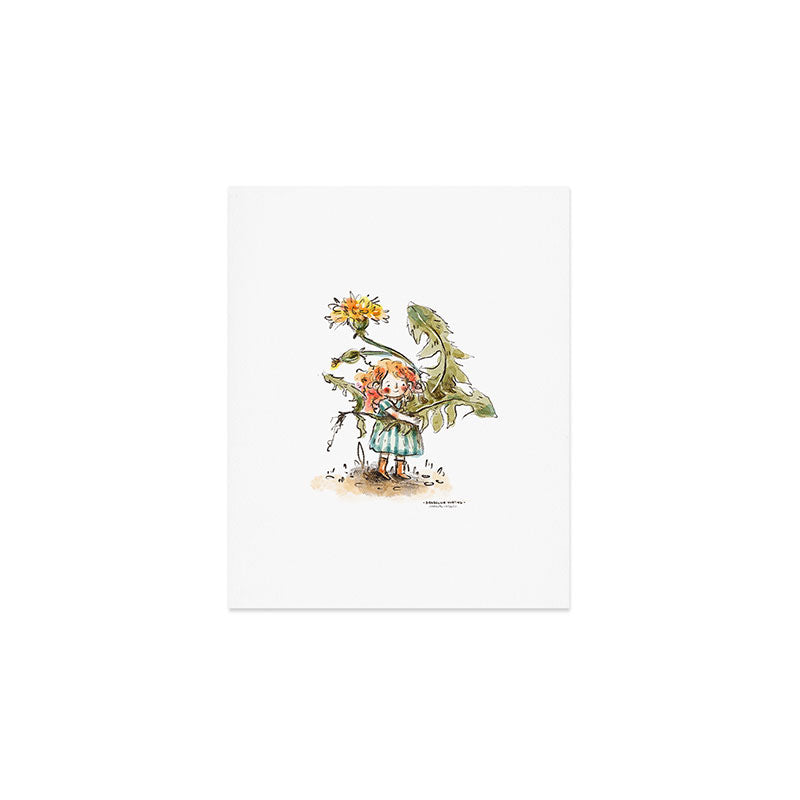 Dandelion Hunting - Flower Girl Art Print Gallery Image 1