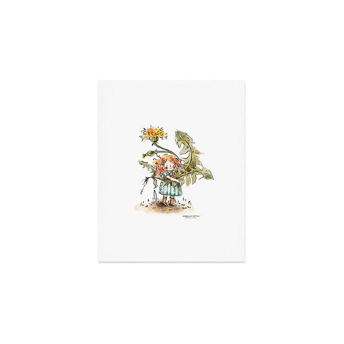 Dandelion Hunting - Flower Girl Art Print Gallery Image 1