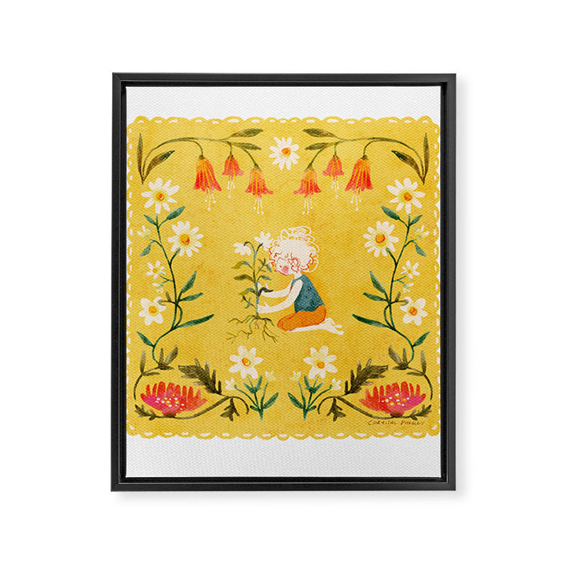Evie Loves to Garden Framed Canvas Print Gallery Image 8