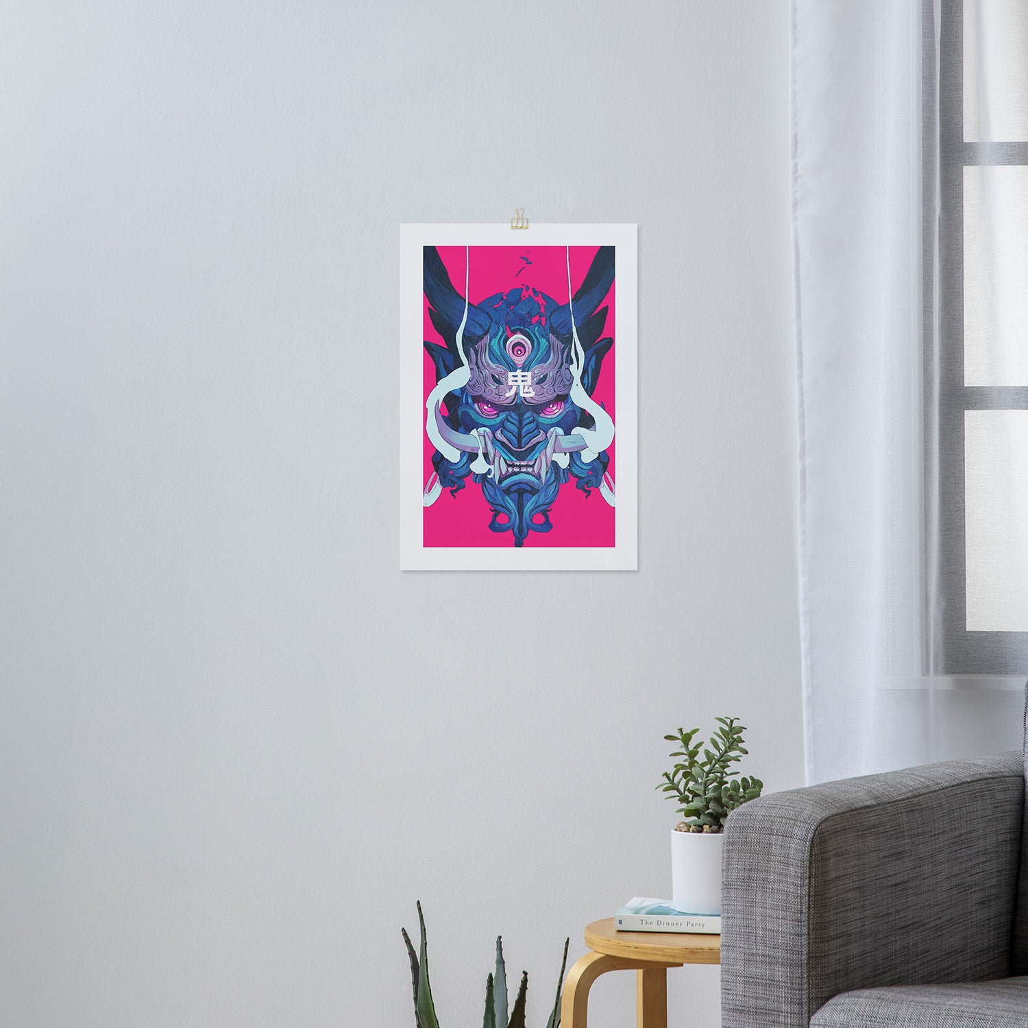 Oni Mask 01 Art Print Gallery Image 3