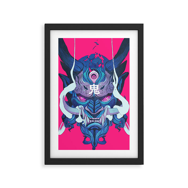 Oni Mask 01 Framed Art Print Gallery Image 2