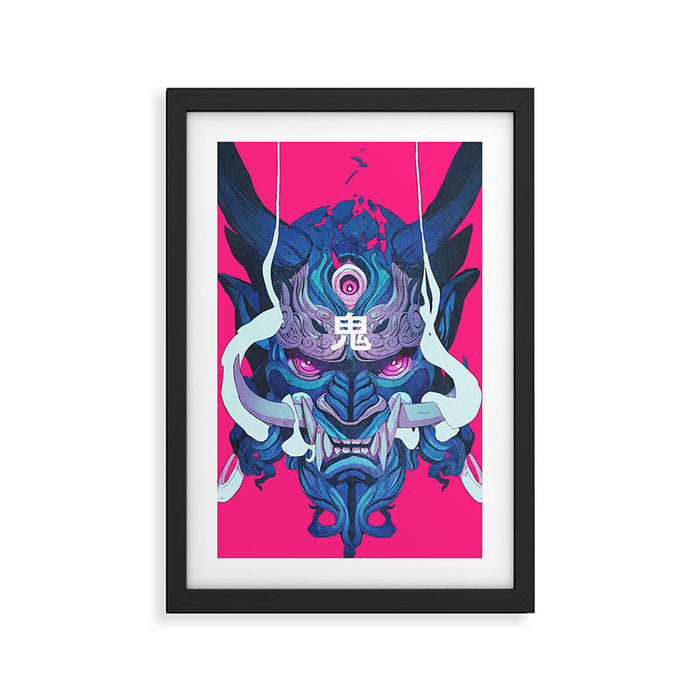 Oni Mask 01 Framed Art Print Gallery Image 1