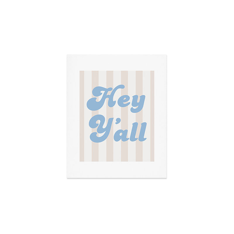 Hey Y'all Coastal Cowgirl Art Print Gallery Image 1