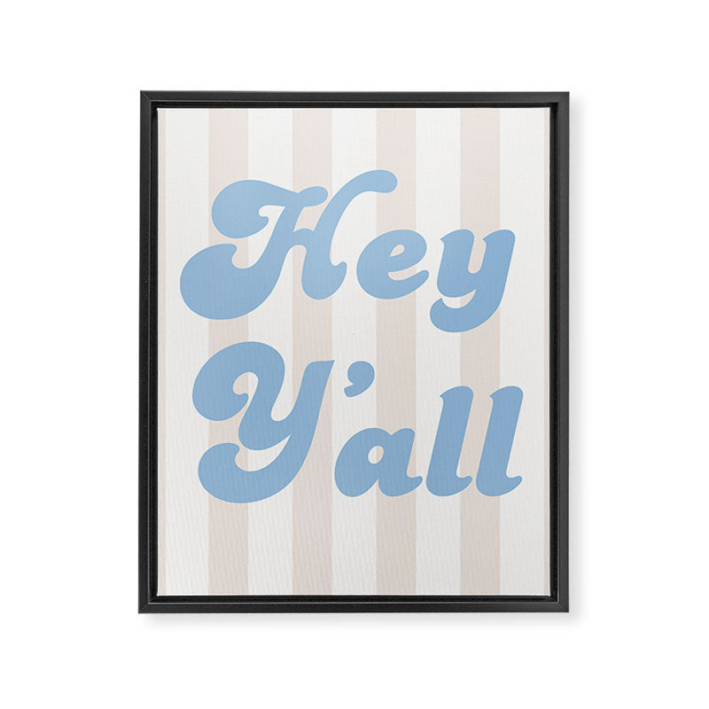 Hey Y'all Coastal Cowgirl Framed Canvas Print Gallery Image 8