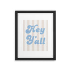Hey Y'all Coastal Cowgirl Framed Art Print Gallery Image 6