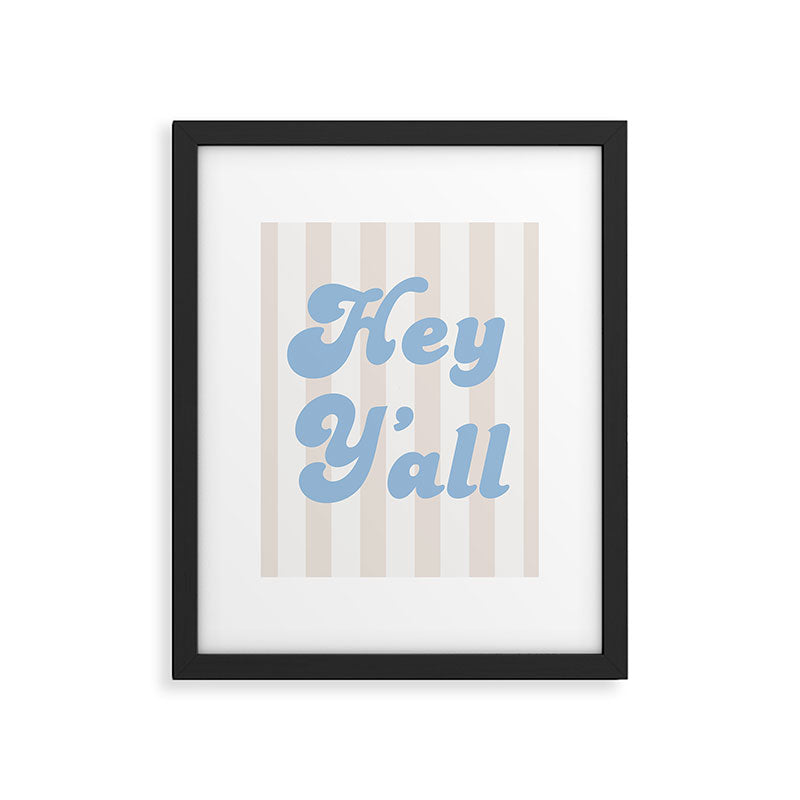 Hey Y'all Coastal Cowgirl Framed Art Print Gallery Image 6