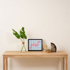 y'all blue gingham Framed Canvas Print Gallery Image 4
