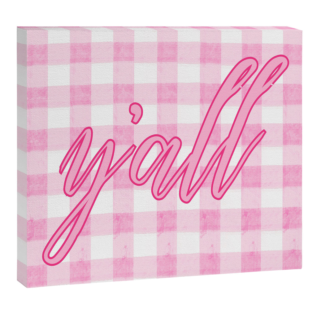 Y'all Pink Canvas Print Gallery Image 6