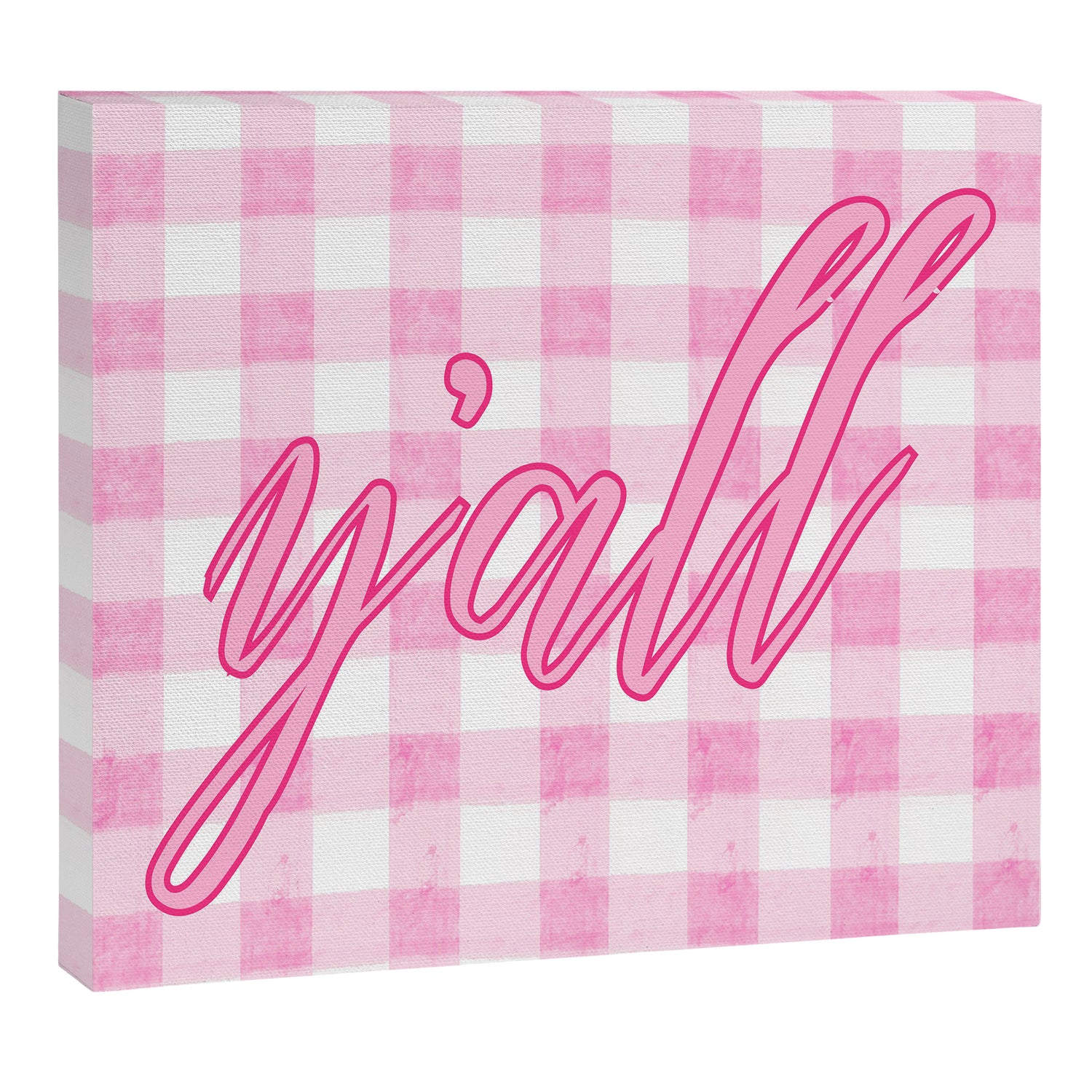 Y'all Pink Canvas Print Gallery Image 6