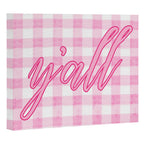 Y'all Pink Canvas Print Gallery Image 3