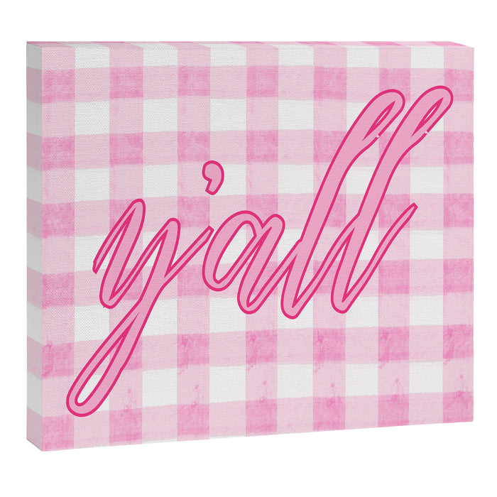 Y'all Pink Canvas Print Gallery Image 1
