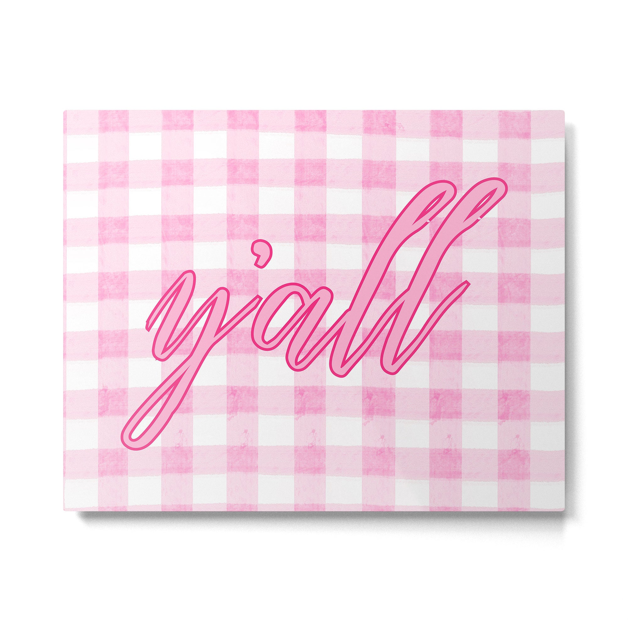 Y'all Pink Metal Print Gallery Image 4