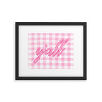 Y'all Pink Framed Art Print Gallery Image 5