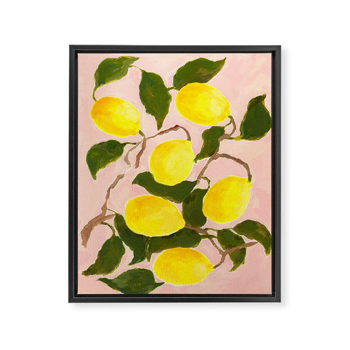 Summer Harvest Lemon Framed Canvas Print Gallery Image 1