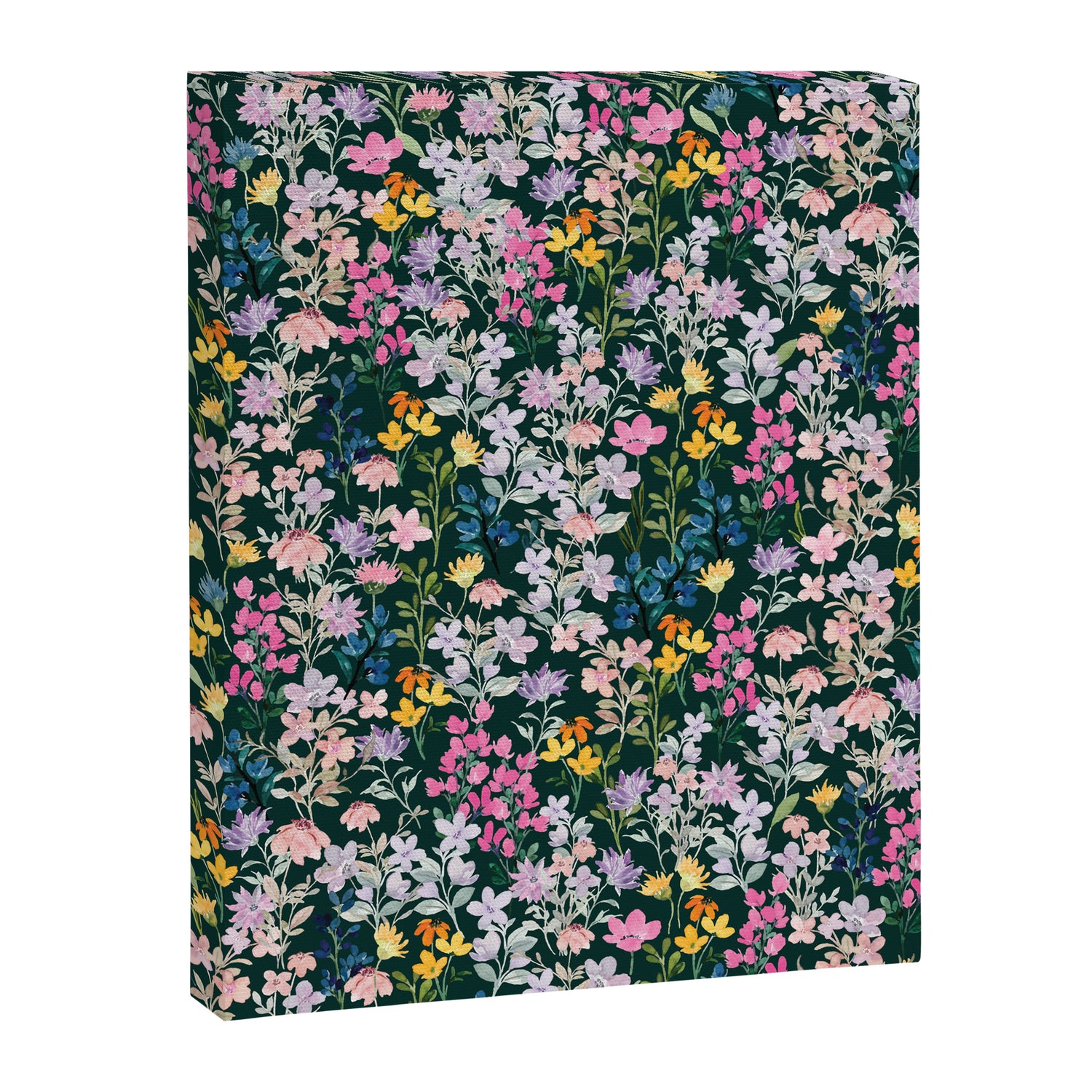 Wildflower Field on Pine Grove - Pink, Orange, Blue, & Purple Canvas Print Gallery Image 6