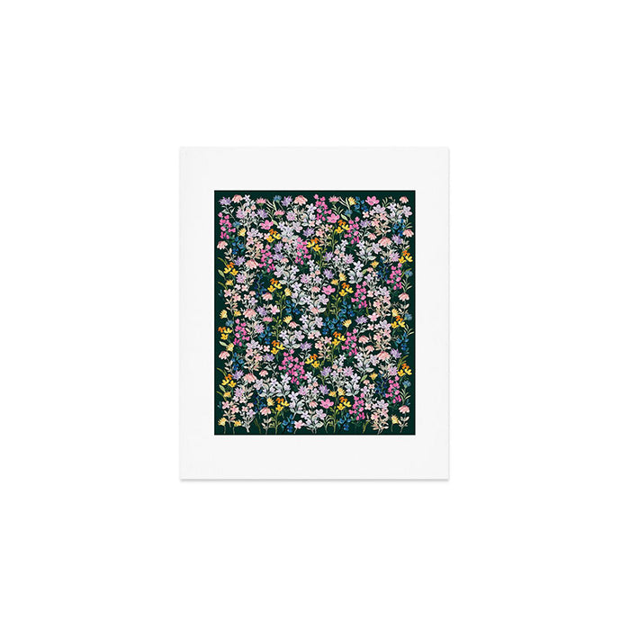 Wildflower Field on Pine Grove - Pink, Orange, Blue, & Purple Art Print Gallery Image 1