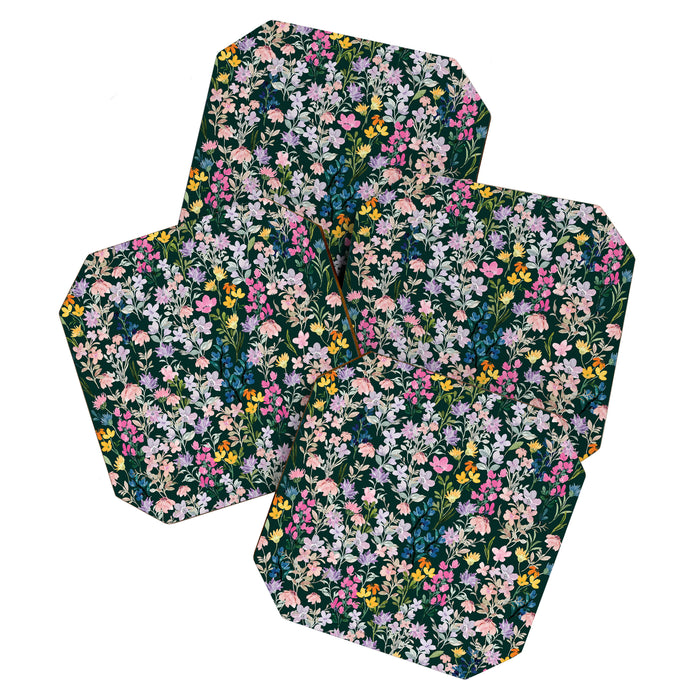 Wildflower Field on Pine Grove - Pink, Orange, Blue, & Purple Coaster Gallery Image 1