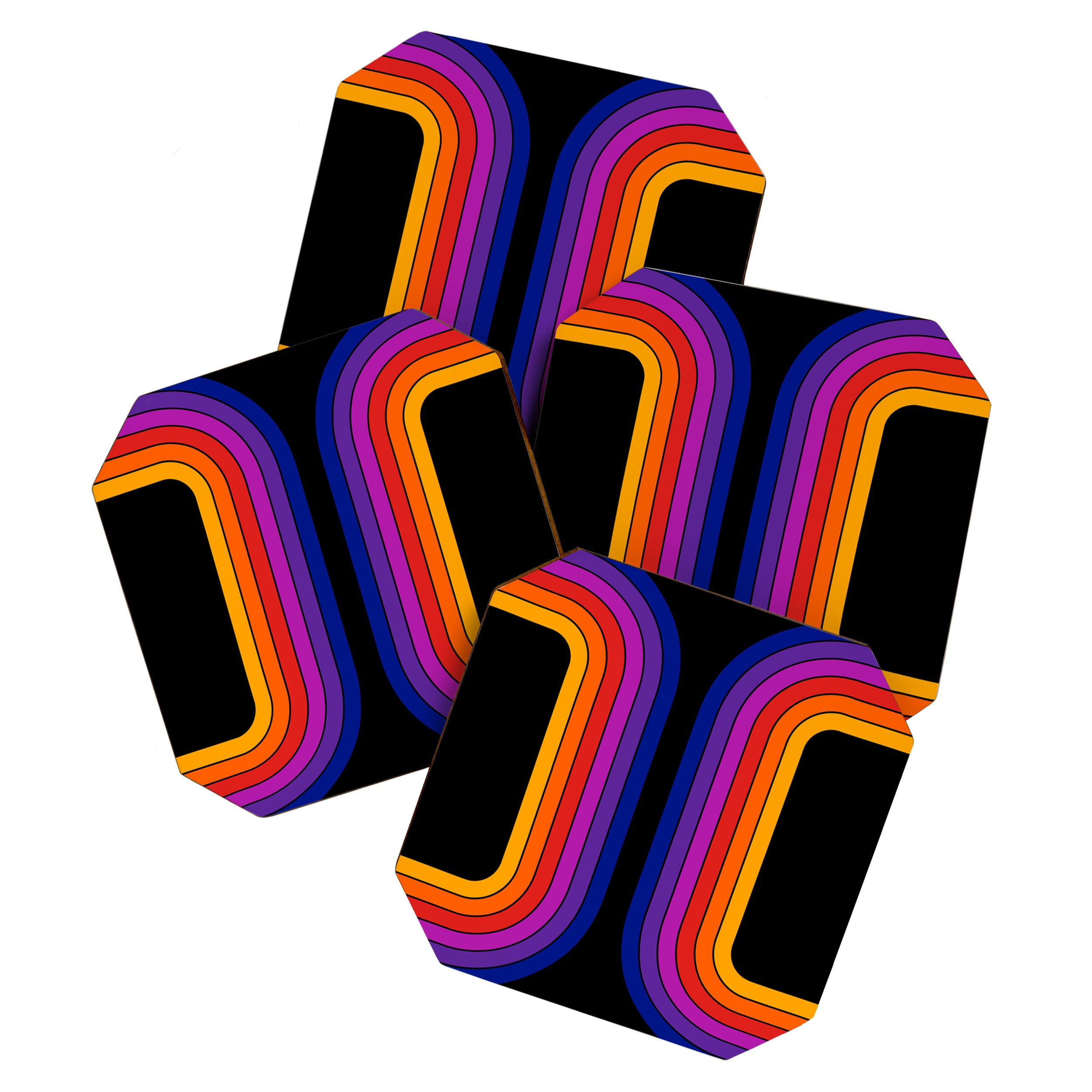 Black Rainbow Tunnel Coaster Gallery Image 1