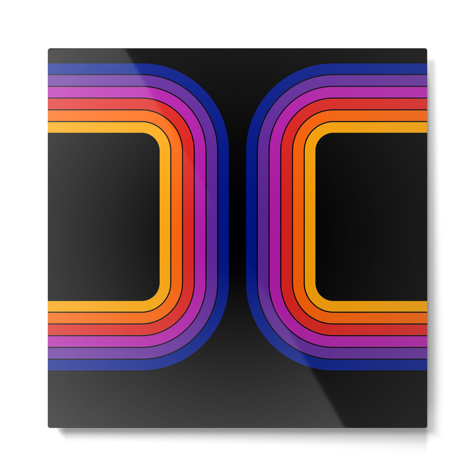 Black Rainbow Tunnel Metal Print Gallery Image 2