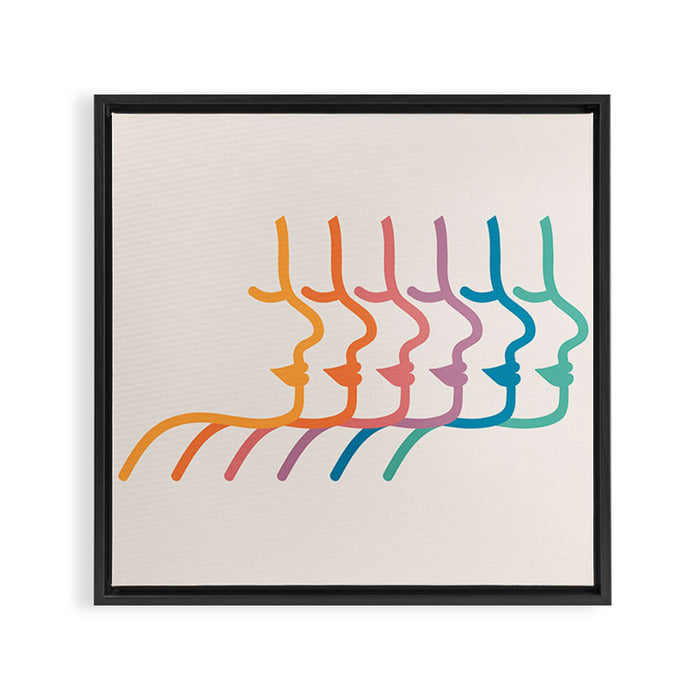 Boca Silhouettes Framed Canvas Print Gallery Image 1