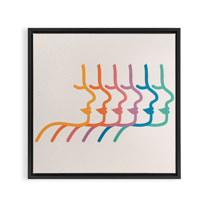 Boca Silhouettes Framed Canvas Print Gallery Image 3