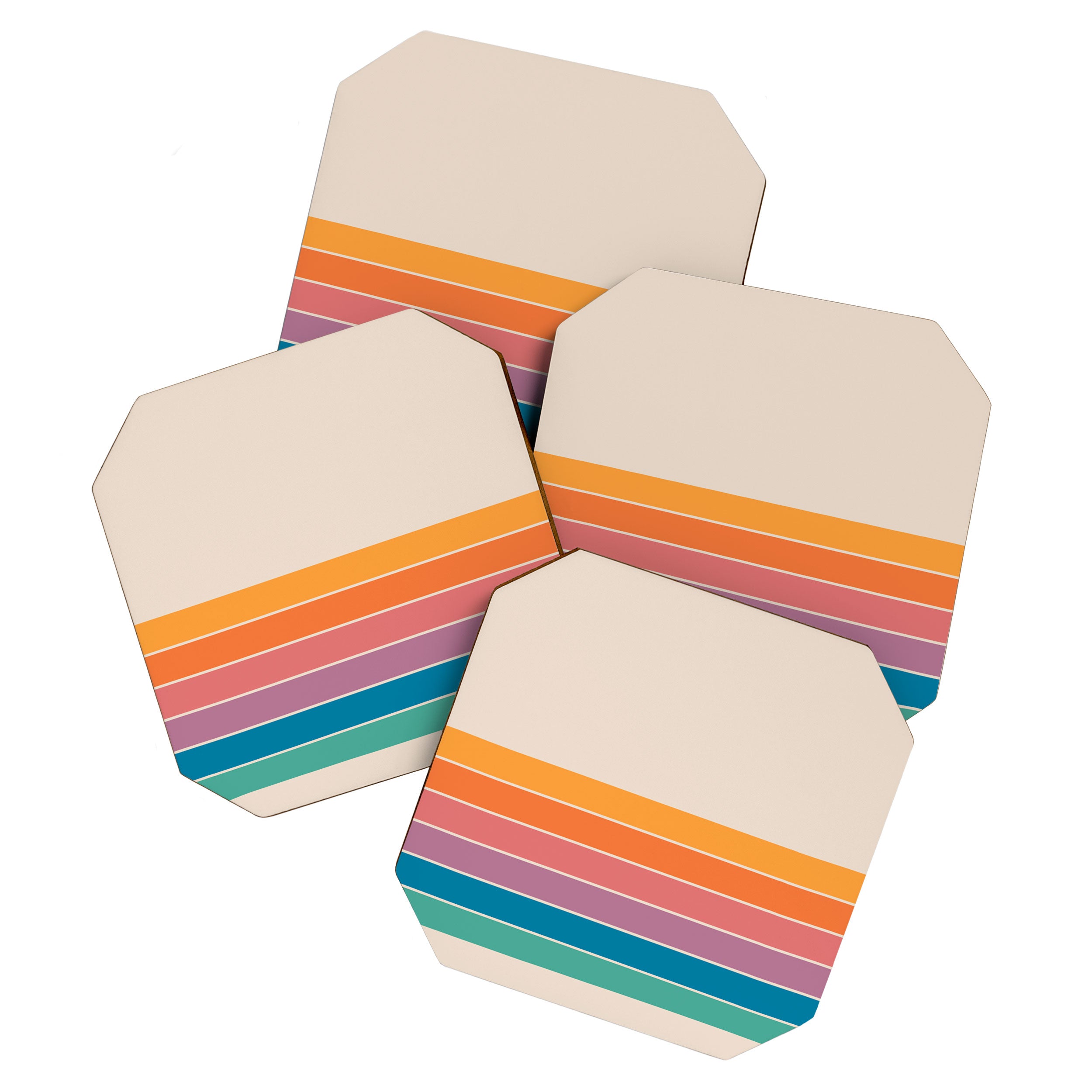 Boca Spring Stripes Coaster Gallery Image 1