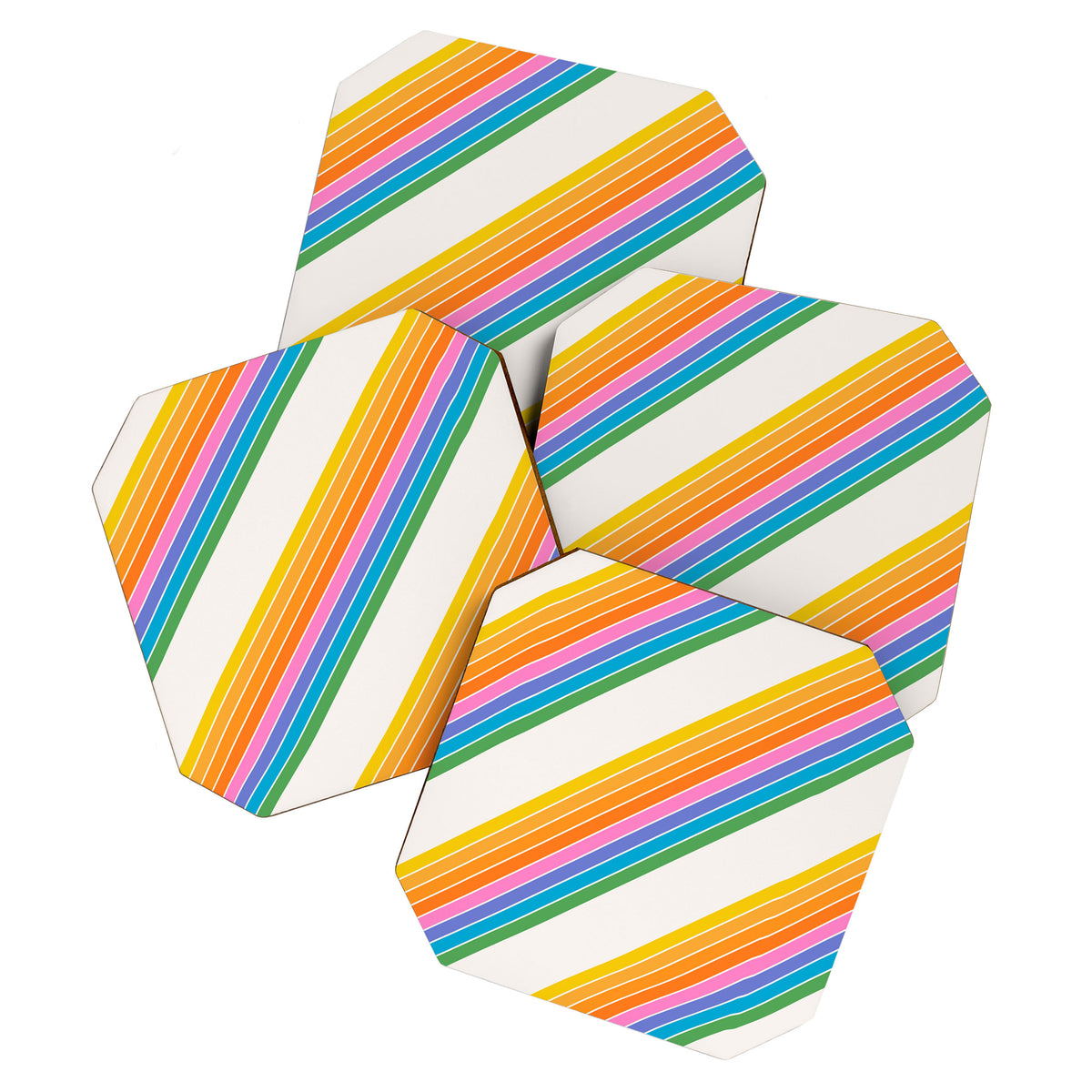 Candy Stripes - Rainbow Brites Coaster Gallery Image 1