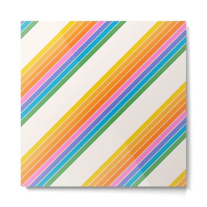 Candy Stripes - Rainbow Brites Metal Print Gallery Image 1