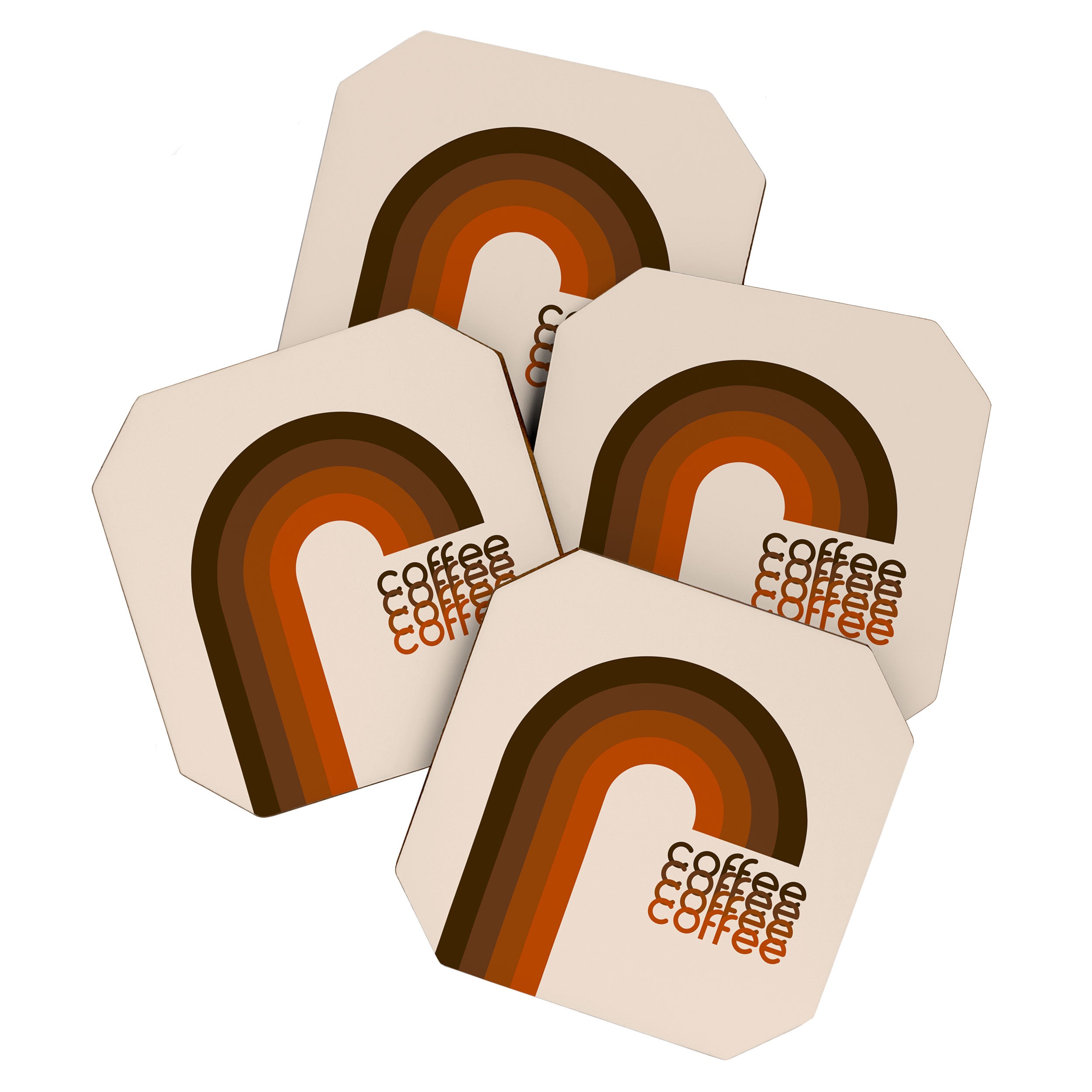 Cocoa Coffee Rainbow Coaster Gallery Image 1