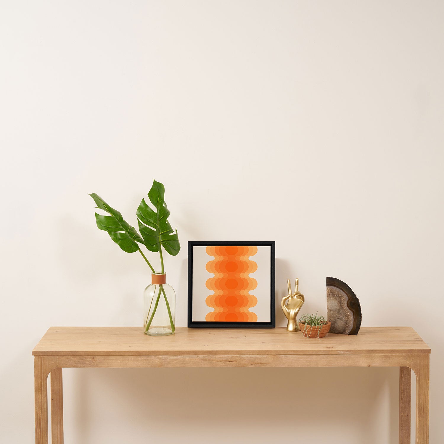 Echoes - Creamsicle Framed Canvas Print Gallery Image 3