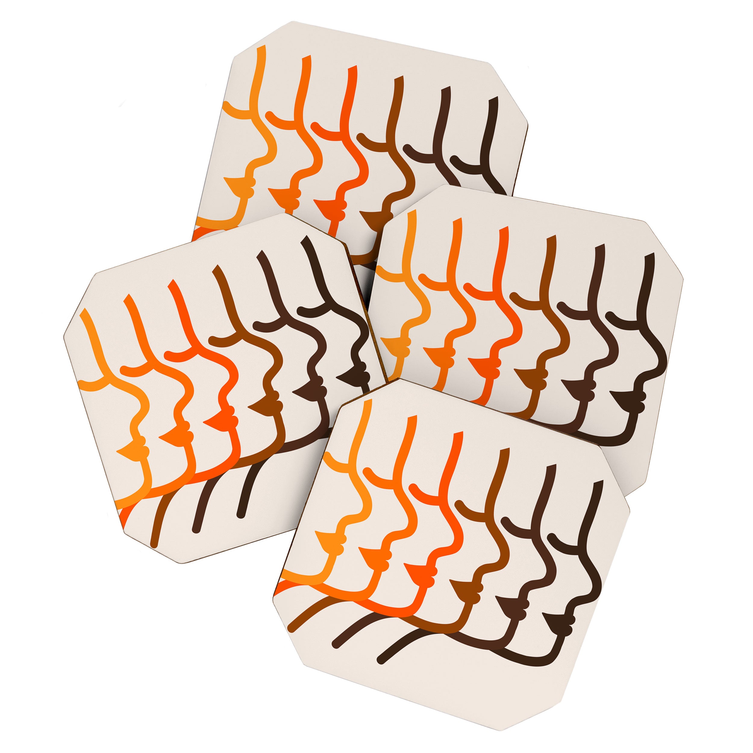 Golden Silhouettes Coaster Gallery Image 1