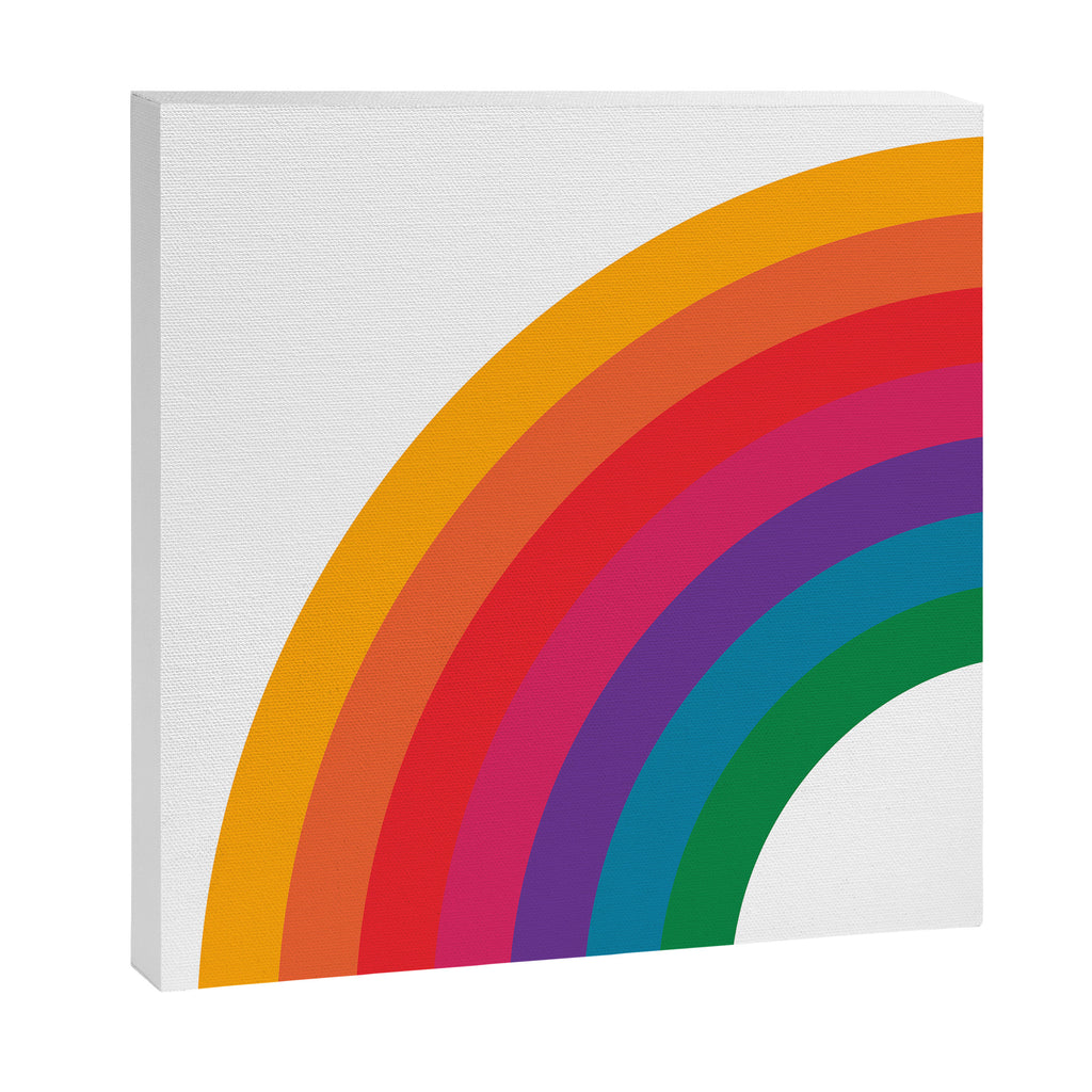 Retro Bright Rainbow - Left Side Canvas Print Gallery Image 3