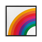 Retro Bright Rainbow - Left Side Framed Canvas Print Gallery Image 3